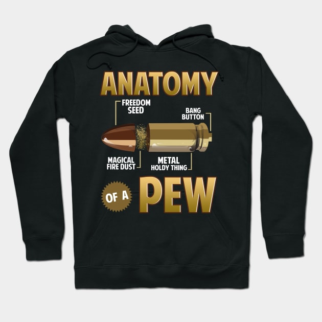 Anatomy Of A Pew Just The Tip Bullet Gift Funny Gun Lovers Anatomy Of A Pew Hoodie TeePublic